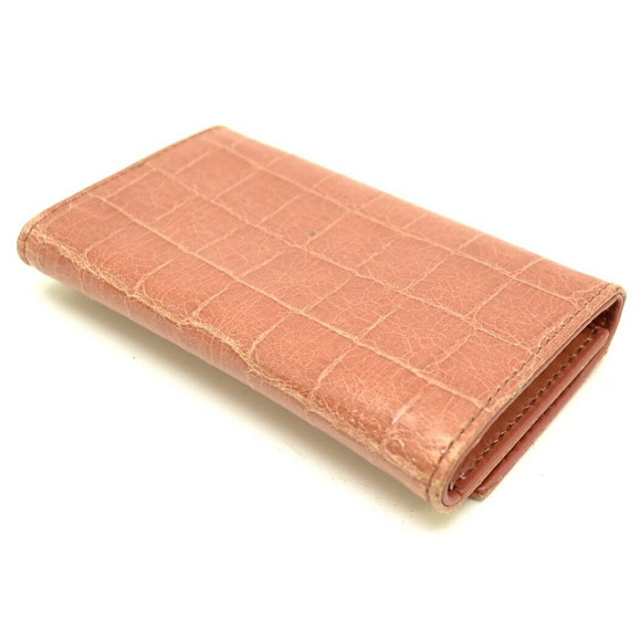 Miu Miu 6-Row Key Case Embossed Leather Pink - Picture 2 of 9